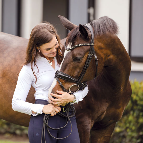 Sarah Tubman riding RS Damon in Grand Prix dressage